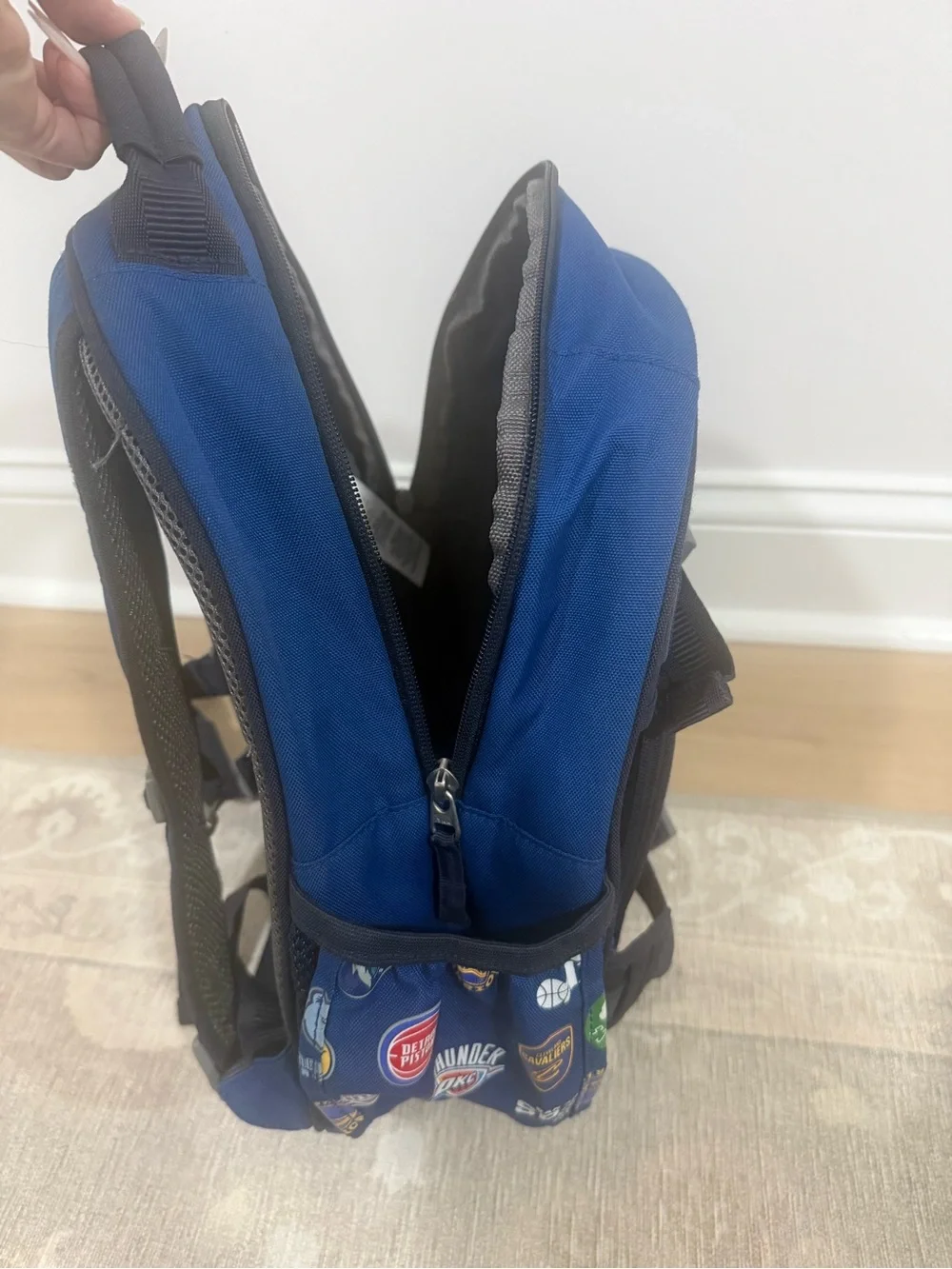 Pottery barn Kids Navy Blue NBA Teams Backpack and Lunch Bag Set